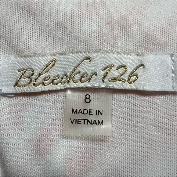 Bleecker 126 Coral Textured Striped Dress Size 8 - Picture 2 of 4